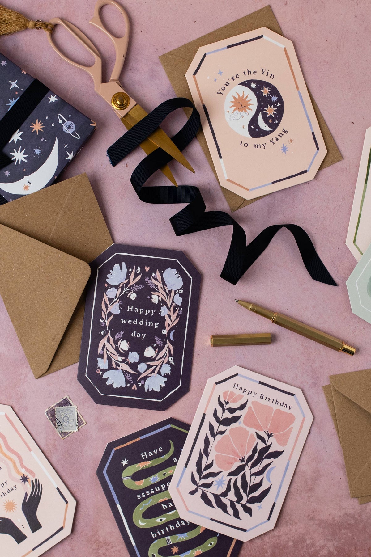 Carte de mariage – Fleurs de minuit