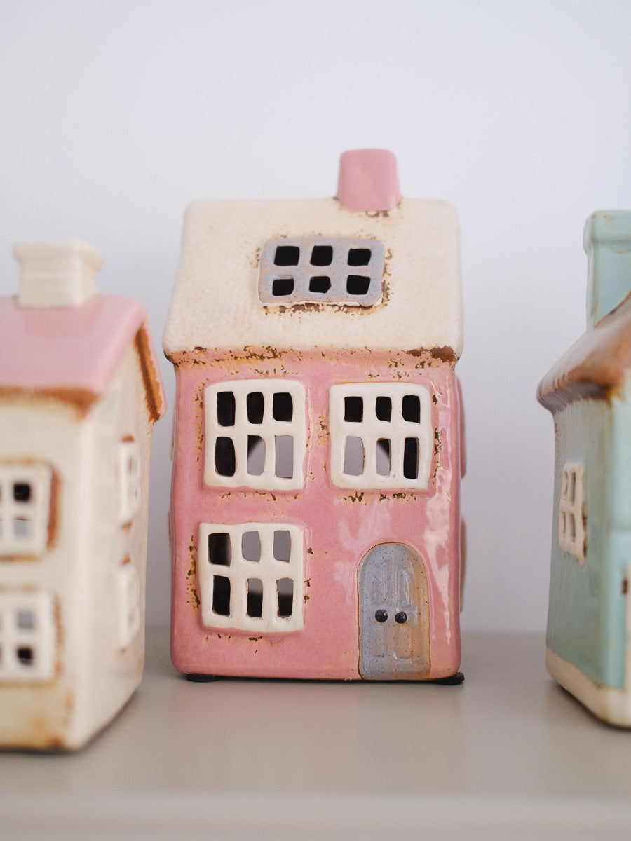 Tealight holder - Pink House