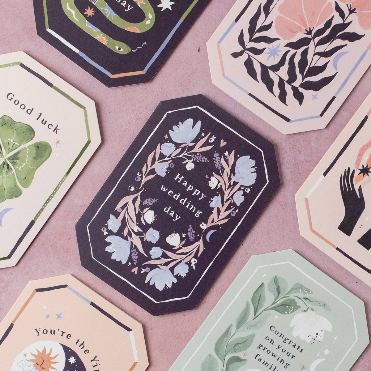 Carte de mariage – Fleurs de minuit