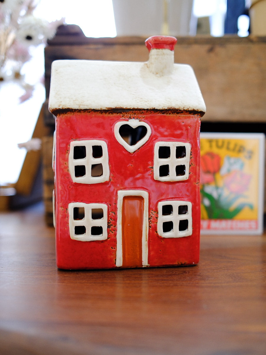 Tealight holder house - Poppy Cottage