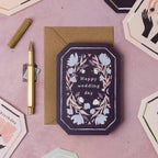 Carte de mariage – Fleurs de minuit