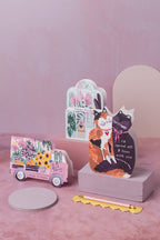 Carte d’anniversaire – Camion de fleurs