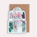 Carte d’anniversaire – La serre fleurie