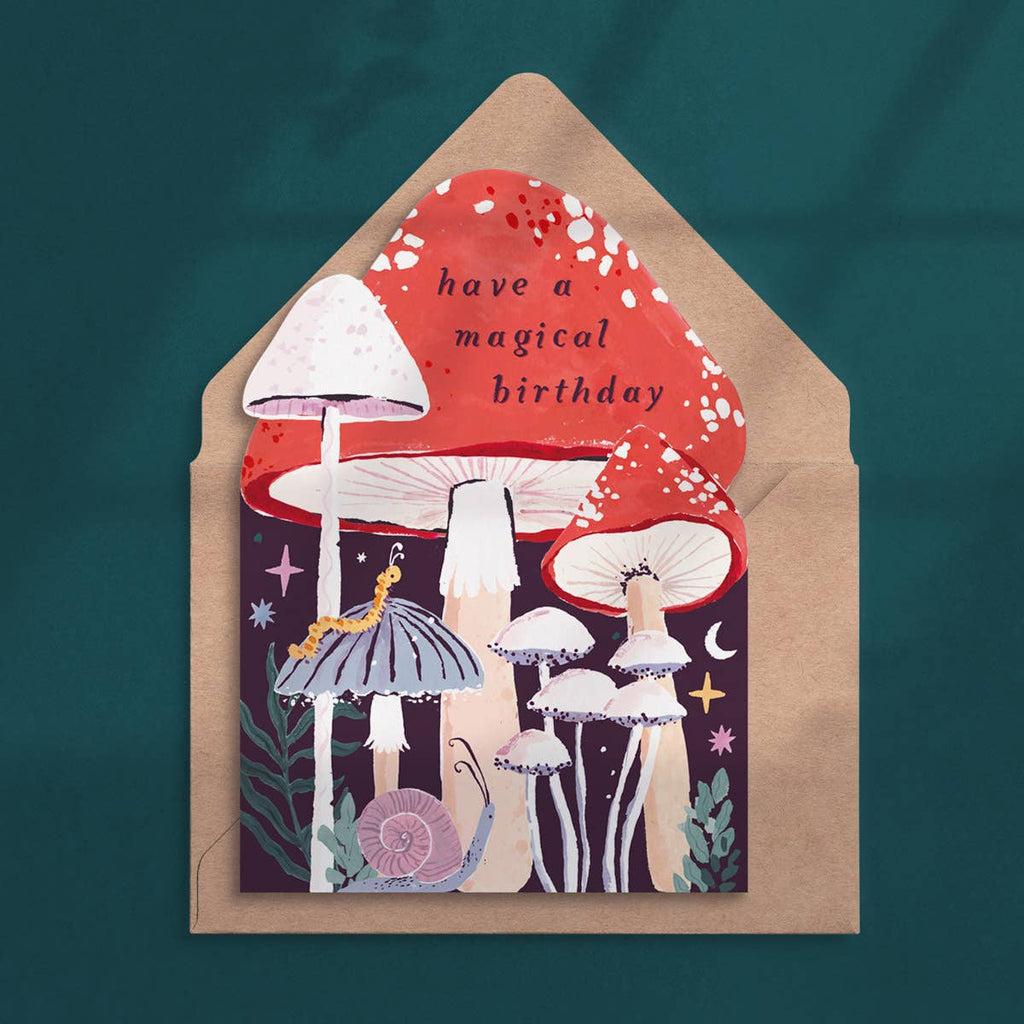 Carte d’anniversaire – Champignons magiques