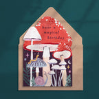 Carte d’anniversaire – Champignons magiques