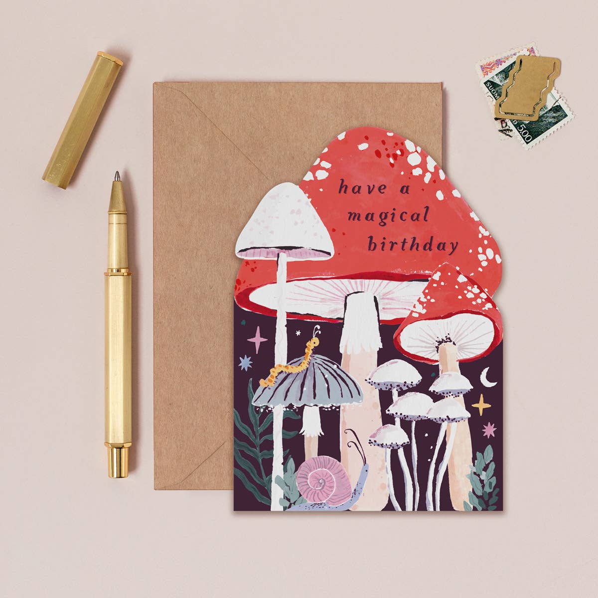 Carte d’anniversaire – Champignons magiques