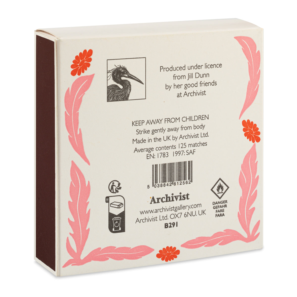 Allumettes illustrées Cœur fleuri