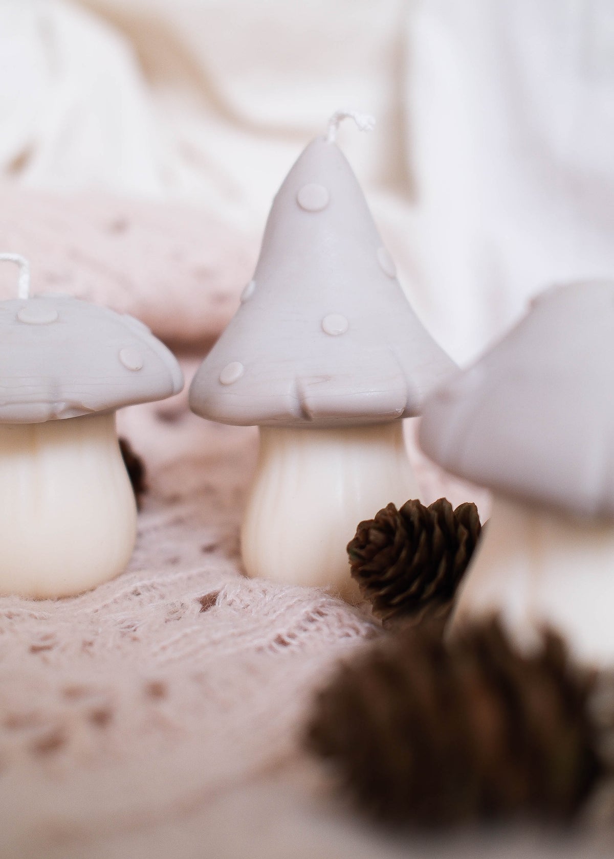 Bougie décorative Champignon greige