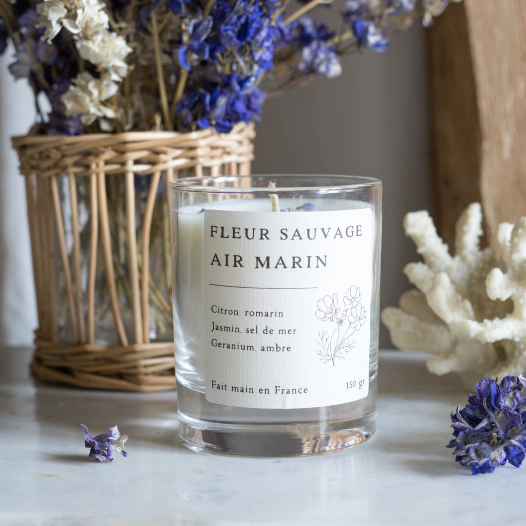 Bougie Fleur sauvage & Air marin