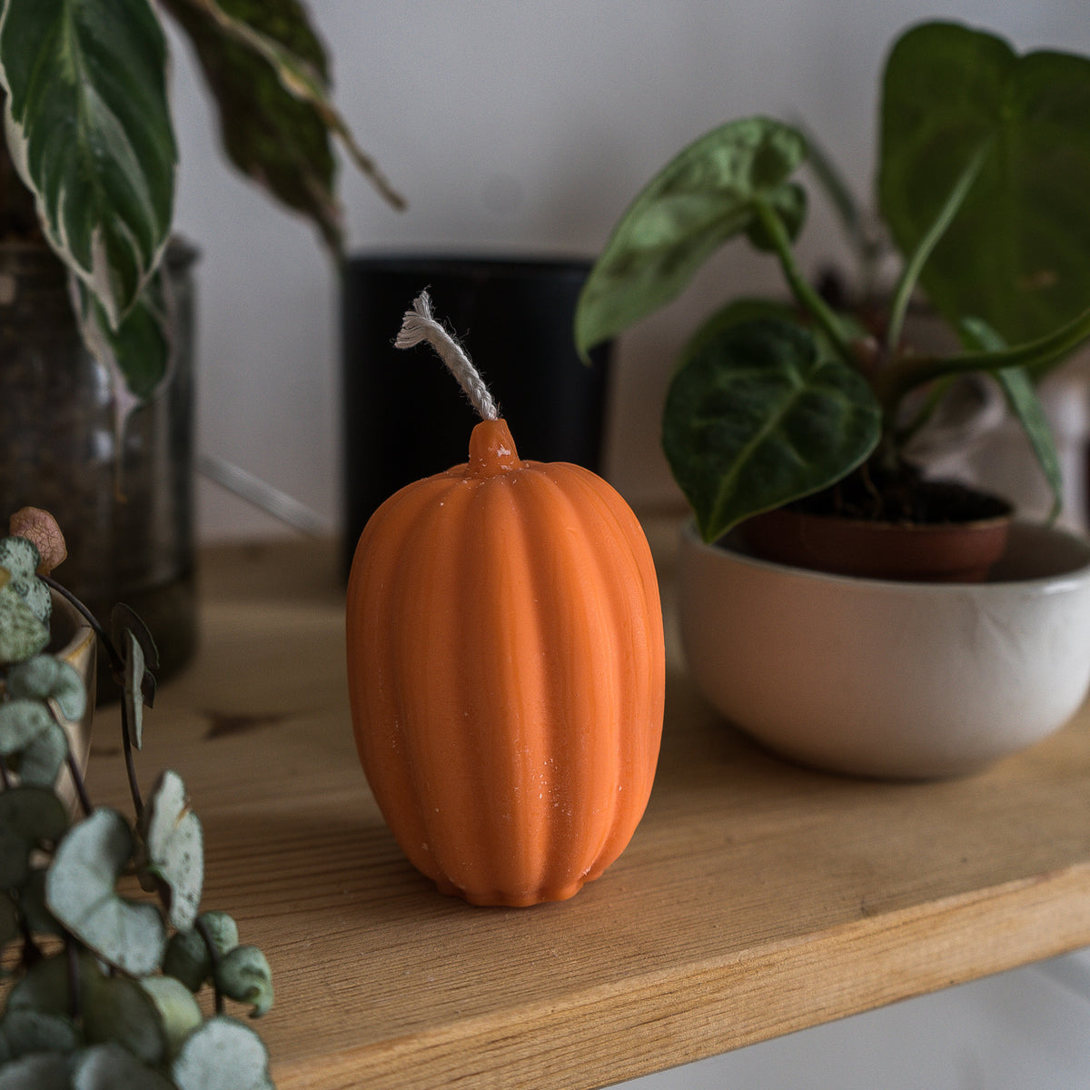 Bougie décorative citrouille Orange