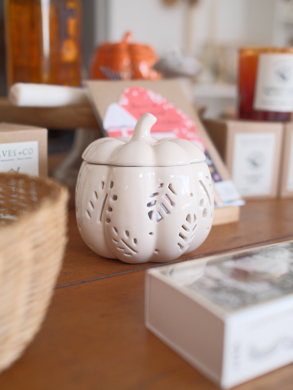 Brûle-parfum Citrouille – Orange ou Crème
