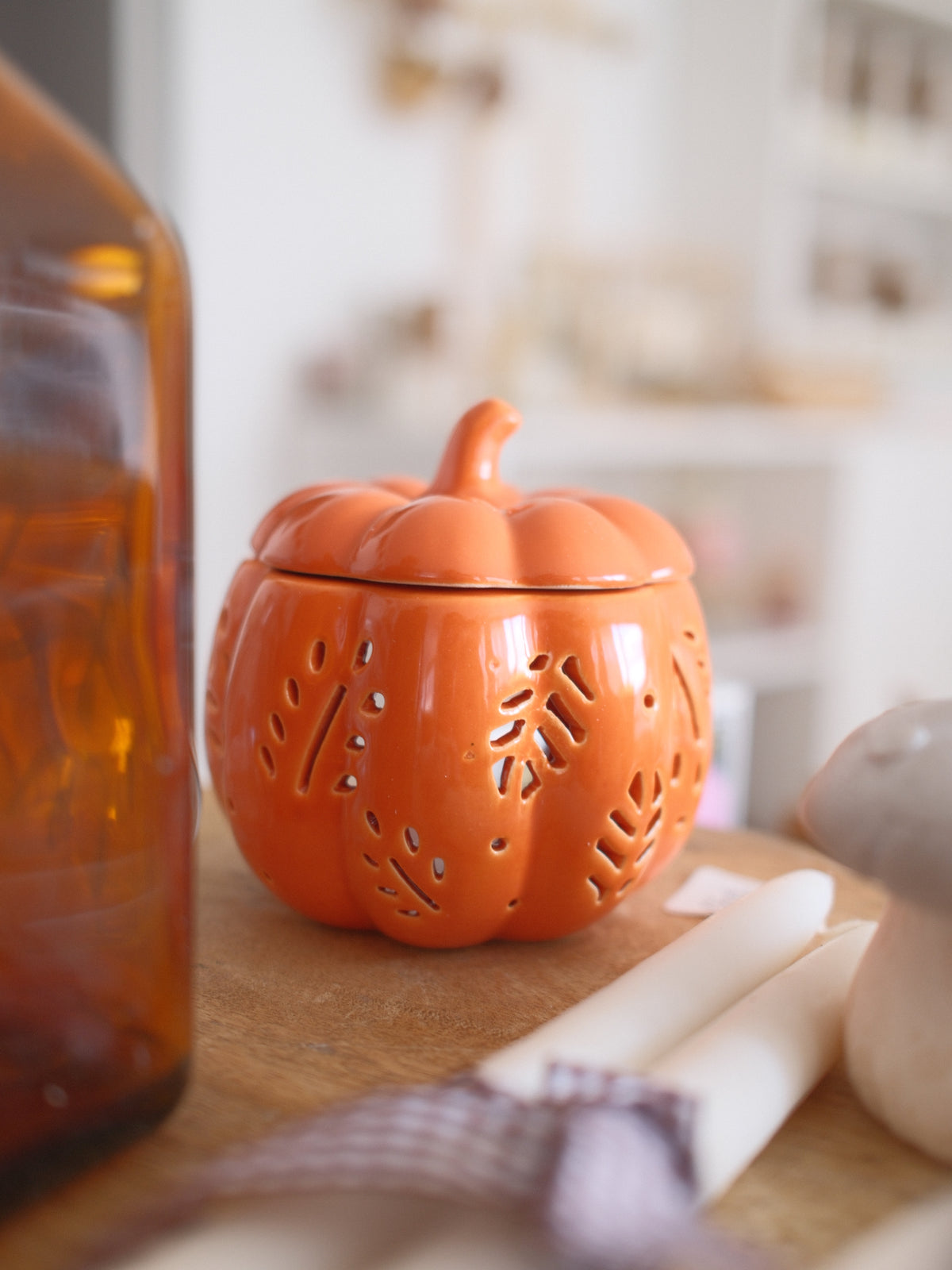 Brûle-parfum Citrouille – Orange ou Crème