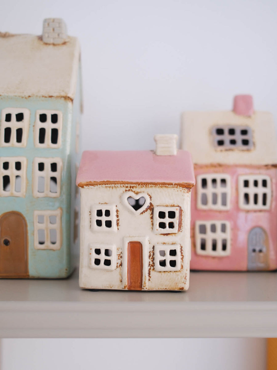 Tealight holder house - Rose Cottage