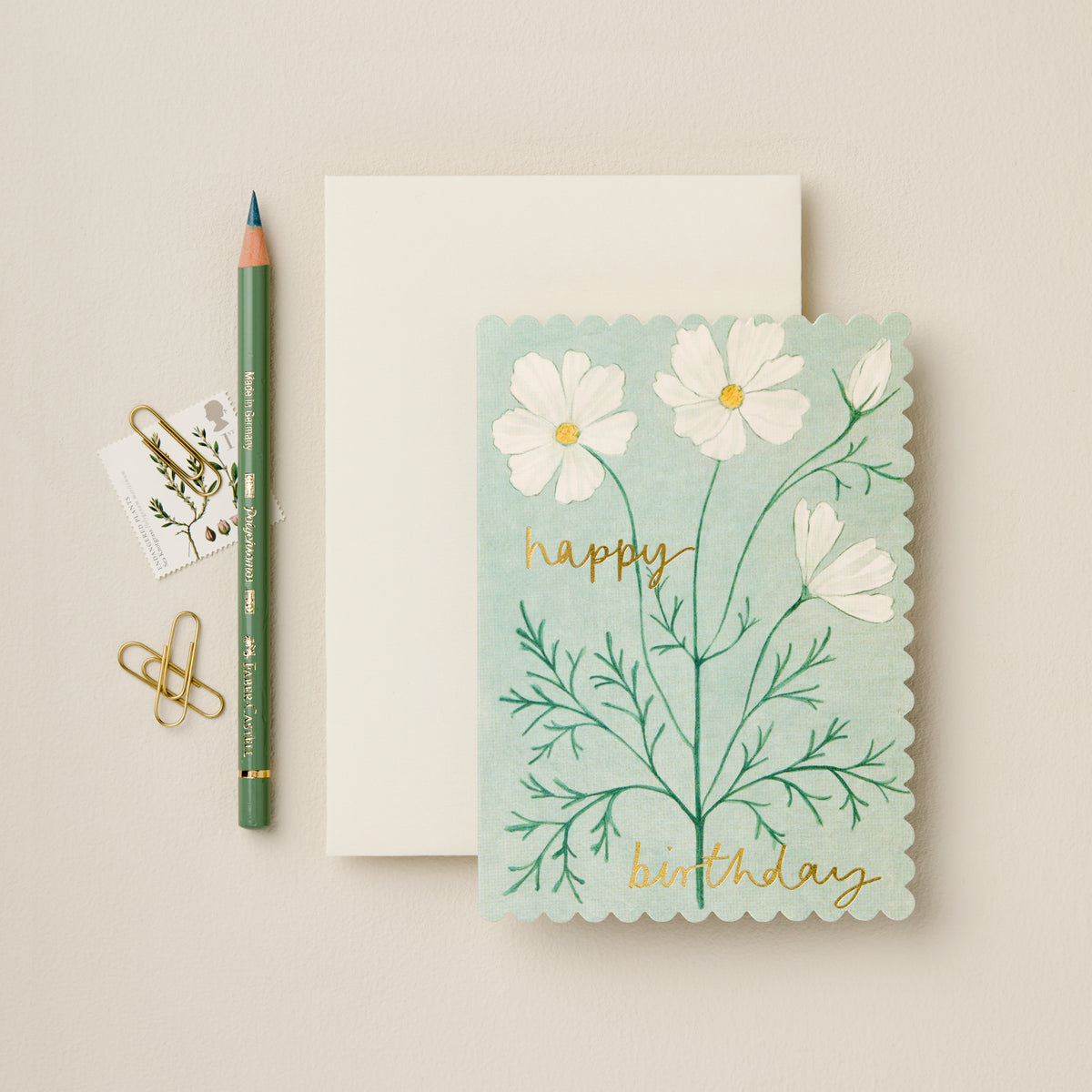 Carte d’anniversaire fleurie – Cosmos