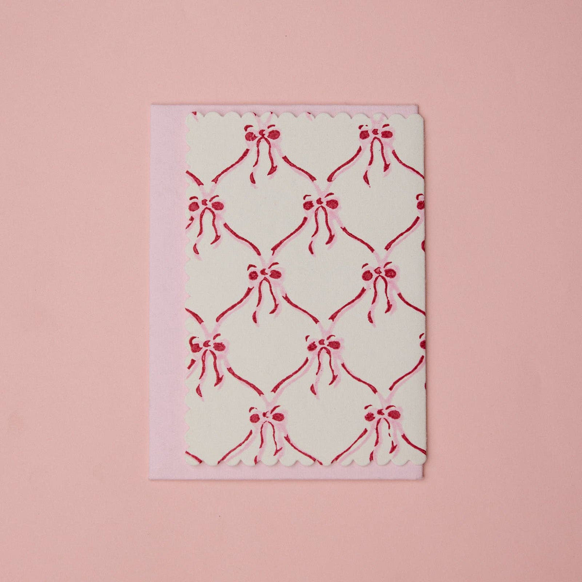Carte illustrée – Nœuds roses