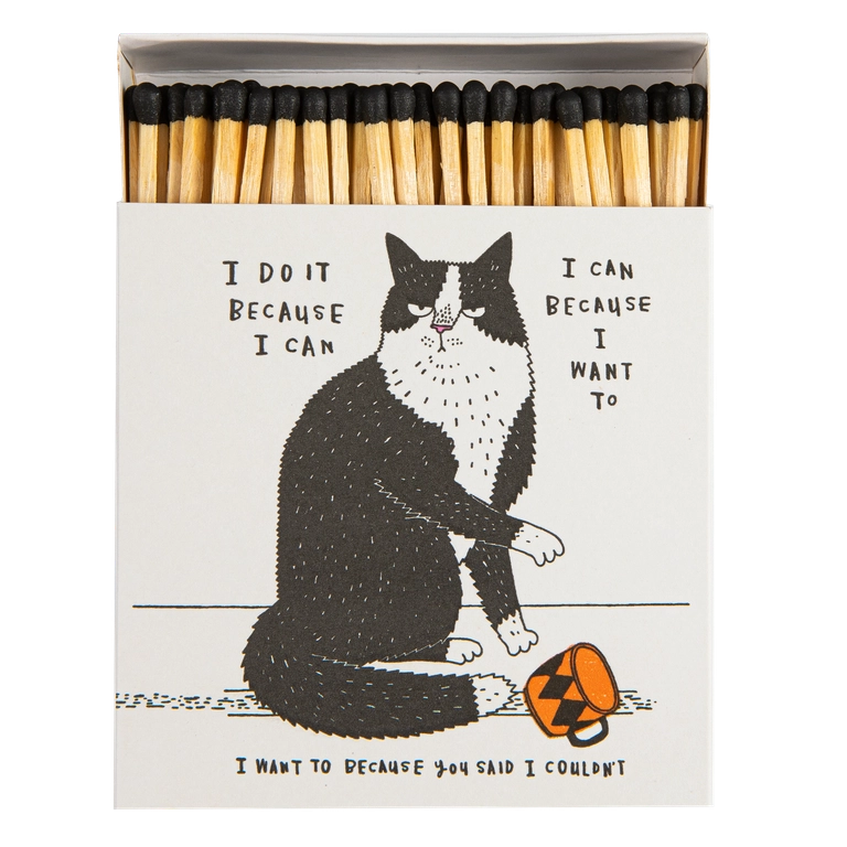Boîte d'allumettes "I Do It Because I Can"
