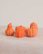 Orange pumpkin decorative candle