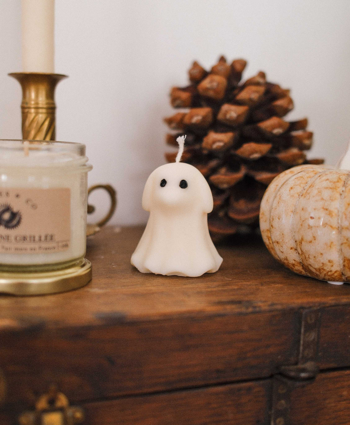 Bougie décorative - chien et chat fantôme mignon