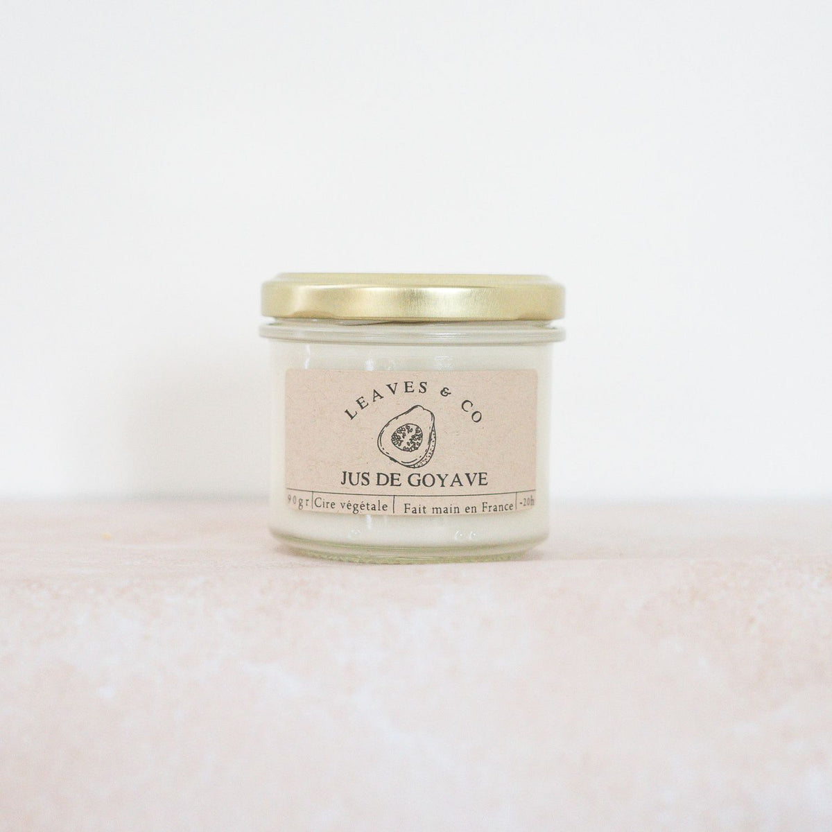 Bougie parfumée artisanale cire végétale - Jus de goyave