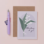 Carte Je pense à vous – Muguet