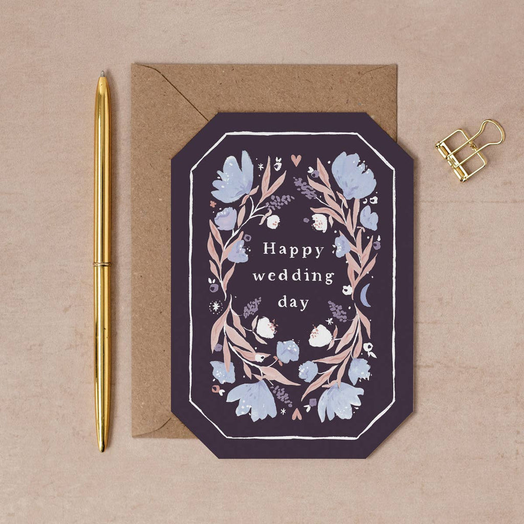 Carte de mariage – Fleurs de minuit